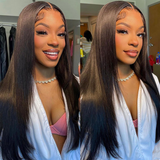 Angiequeen HD Lace Wig 4X4 Silky Straight Pre Plucked Virgin Hair 14-36 inches Long Transparent Wig