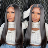 Angiequeen HD Lace Wig 4X4 Silky Straight Pre Plucked Virgin Hair 14-36 inches Long Transparent Wig