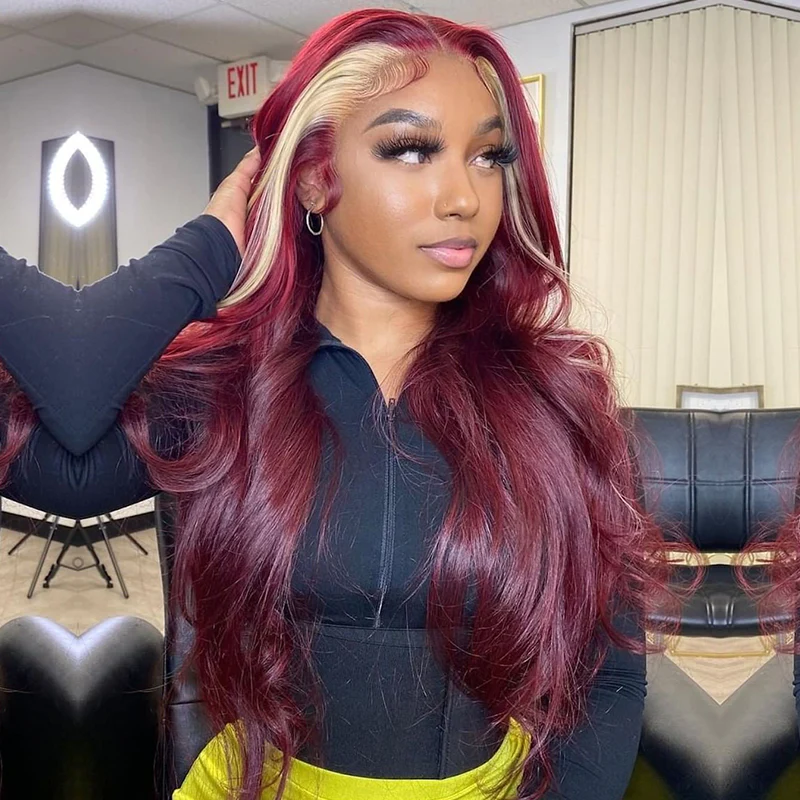 Colored human hair discount wigs