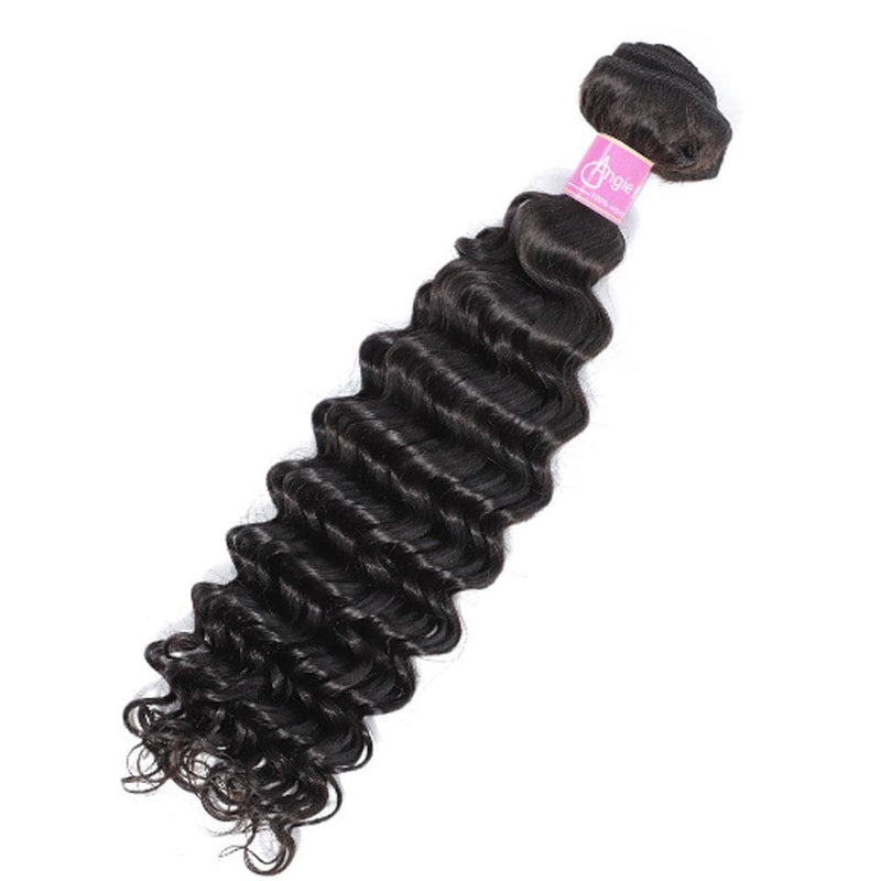 Angie Queen 1 Bundle Malaysian Deep Wave Virgin Human Hair Weave Bundles