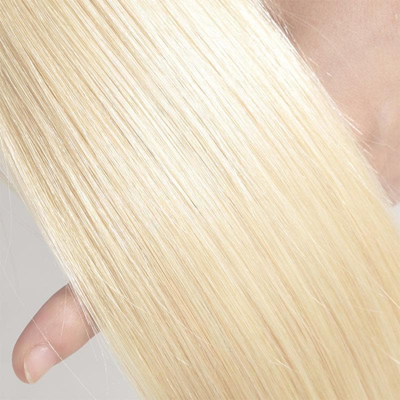 Angie Queen 3 Bundles Straight #613 Blonde Brazilian Human Hair Weave Bundles & Weave > One Tone > 613 Blonde Angie Queen Hair 