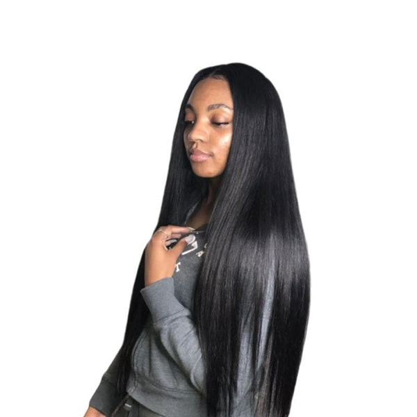Affordable Angie Queen 3 Bundles with Closure Brazilian Silky Straight Virgin Human Hair Weave Bundles on Sales, No Shedding, No Tangle, Unprocessed Raw Cuticle Aligned Virgin Hair, Free Shipping, 2-4 Days Arrival. 7 Days No Reason Return.