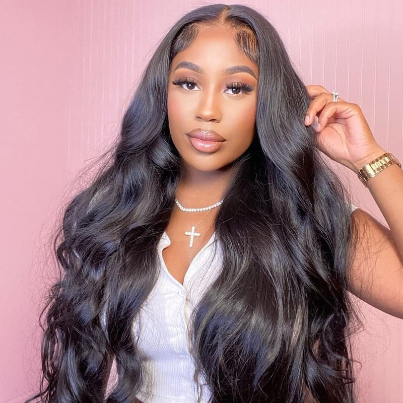 AngieQueen 13x4 13x6 Undetectable Invisible Lace body wave Front Lace Wig