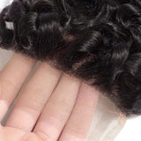 Blackmoon 4x4 Transparent Lace Closure Free Middle Three Part Curly Brazilian Hair