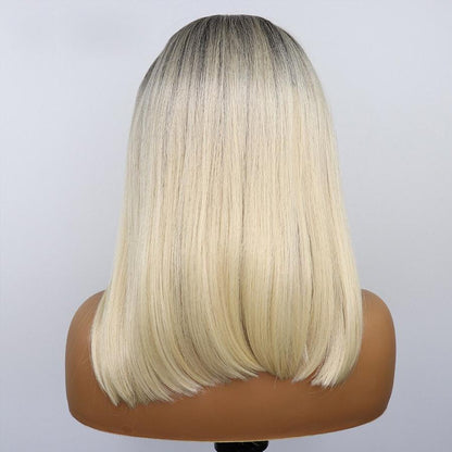 Angie Queen T1b/613 Straight 13x4 Lace Bob Wig