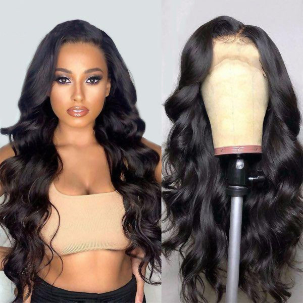 Angie Queen 13x4 T Part Lace Front Wigs Malaysian Body Wave Human Hair Wigs 180% Density Pre-plucked