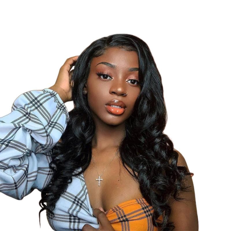 Affordable Angie Queen 3 Bundles with Frontal Brazilian Body Wave Virgin Human Hair Weave Bundles on Sales, No Shedding, No Tangle, Unprocessed Raw Cuticle Aligned Virgin Hair, Free Shipping, 2-4 Days Arrival. 7 Days No Reason Return.