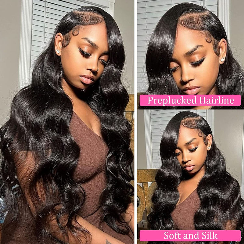 AngieQueen Glueless Breathable Wigs 5x5 Lace  Wig Body Wave Human Hair Air Wigs