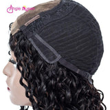 Angie Queen 4*4 Lace Closure Wigs Malaysian Water Wave Human Hair Wigs 180% Density Pre-plucked