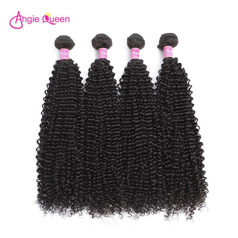 Angie Queen 3 Bundles Peruvian Curly Virgin Human Hair Weave Bundles