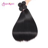 Angie Queen 3 Bundles Brazilian Silky Straight Virgin Human Hair Weave Bundles