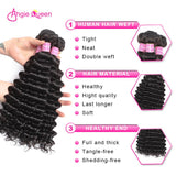 Angie Queen 1 Bundle Malaysian Deep Wave Virgin Human Hair Weave Bundles