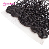 Angie Queen 3 Bundles with Frontal Indian Water Wave Virgin Human Hair Weave Bundles