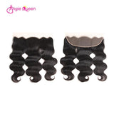 Angie Queen 4 Bundles with Frontal Malaysian Body Wave Virgin Human Hair Weave Bundles