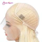 Angie Queen 13x4 Lace Front Wigs Pure 613 Blonde Straight Human Hair With Baby Hair