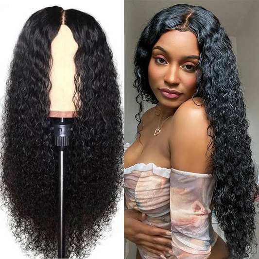Angie Queen 13x4 T Part Lace Front Wigs Malaysian Jerry Curly Human Hair Wigs 180% Density Pre-plucked