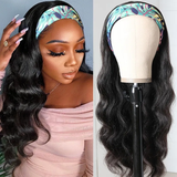 AngieQueen Body Wave Human Hair Wig Glueless Wig Brazilian Virgin Hair Machine Made Headband Wig 180% Density