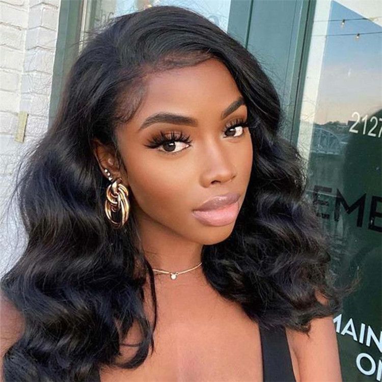 Angie Queen Bob Lace Wigs Indian Body Wave Human Hair Wigs Pre-plucked