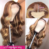 AngieQueen P4/27 Highlight Body Wave 13x4  Lace Front Human Hair Wig 180% Density