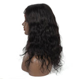 Angiequeen Natural  Wave Closure Wig Pre Plucked  Clsoure Wig 16 inches