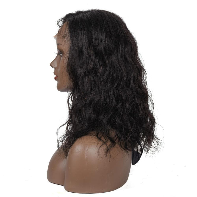 Angiequeen Closure Wig Right Side Lace Part Wigs Body Wave Pre Plucked With Baby Hair 16inches