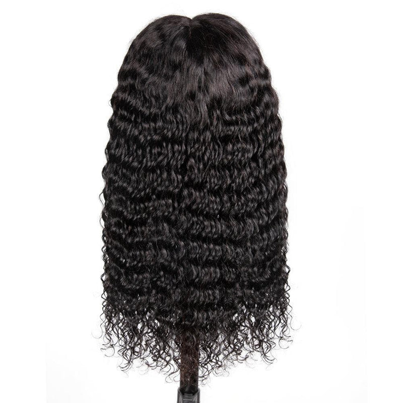 Angie Queen 13x4 T Part Lace Front Wigs Brazilian Deep Wave Human Hair Wigs 180% Density Pre-plucked