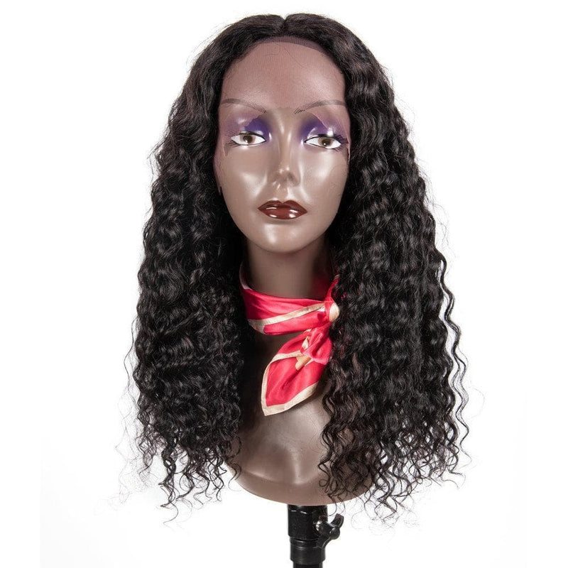 Angie Queen 13x4 T Part Lace Front Wigs Peruvian Deep Wave Human Hair Wigs 180% Density Pre-plucked