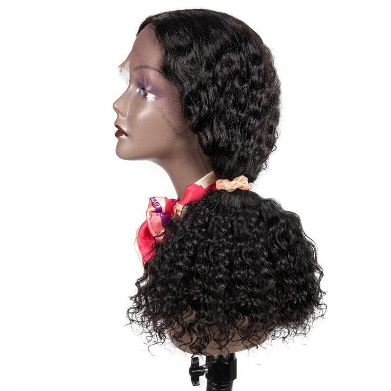 Angie Queen 13x4 T Part Lace Front Wigs Peruvian Deep Wave Human Hair Wigs 180% Density Pre-plucked