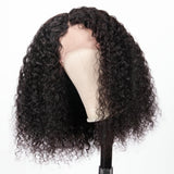 Angie Queen 13x4 T Part Lace Front Wigs Indian Jerry Curly Human Hair Wigs 180% Density Pre-plucked