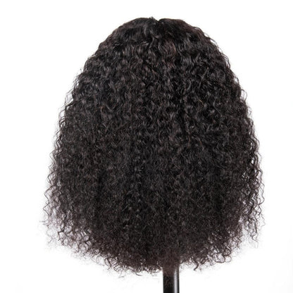 Angie Queen 13x4 T Part Lace Front Wigs Malaysian Jerry Curly Human Hair Wigs 180% Density Pre-plucked