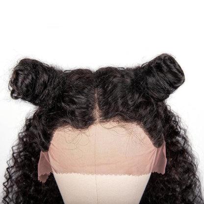 Angie Queen 13x4 T Part Lace Front Wigs Malaysian Jerry Curly Human Hair Wigs 180% Density Pre-plucked