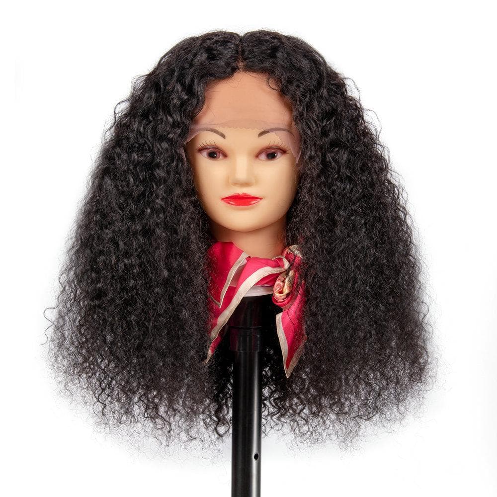 Angie Queen 13x4 T Part Lace Front Wigs Malaysian Jerry Curly Human Hair Wigs 180% Density Pre-plucked
