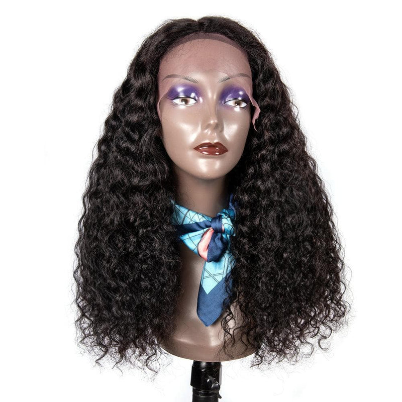 Angie Queen 13x4 T Part Lace Front Wigs Malaysian Water Wave Human Hair Wigs 180% Density Pre-plucked