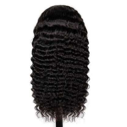 Angie Queen 13x4 T Part Lace Front Wigs Malaysian Loose Deep Wave Human Hair Wigs 180% Density Pre-plucked