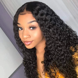 Angie Queen 13x4 Lace Front Wigs Malaysian Deep Wave Human Hair Wigs 180% Density Pre-plucked