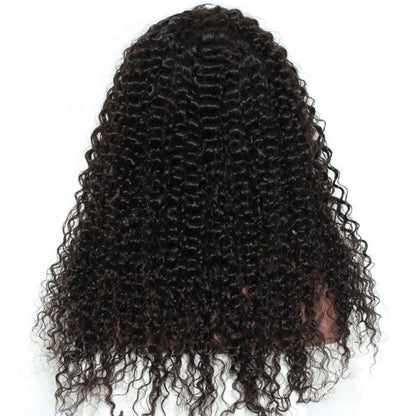 Angie Queen 4*4 Lace Closure Wigs Indian Curly Human Hair Wigs 180% Density Pre-plucked