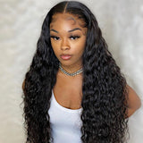 Angie Queen 13x4 Lace Front Wigs Brazilian Deep Wave Human Hair Wigs 180% Density Pre-plucked