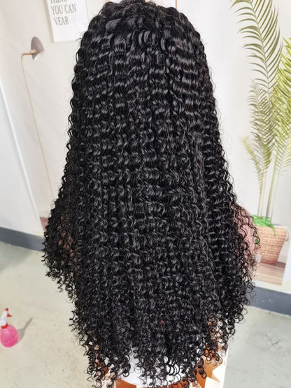 Angie Queen 13x4 Transparent Lace Front Wigs Curly Wave Human Hair Wigs 180% Density 12A