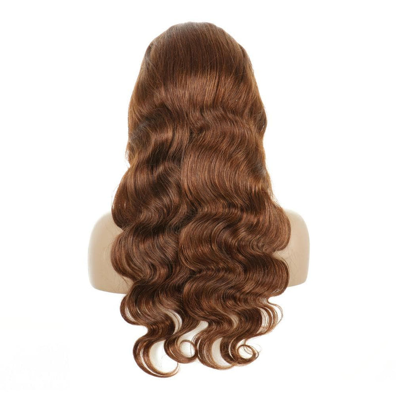 AngieQueen Body Wave Headband Wig Human Hair Highlight #4  Remy Full Machine Made Wig