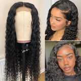 Angie Queen 4x4 Lace Closure Wig Pre Plucked Closure Wigs 180% Density -Water Wave