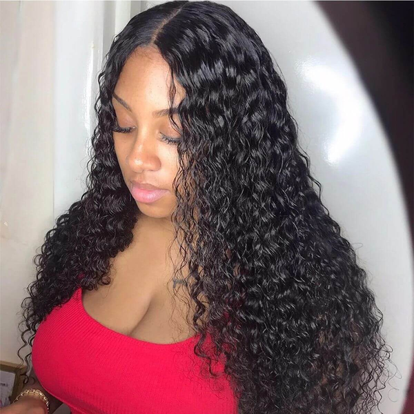 Angie Queen 13x4 Lace Front Wigs Malaysian Deep Wave Human Hair Wigs 180% Density Pre-plucked