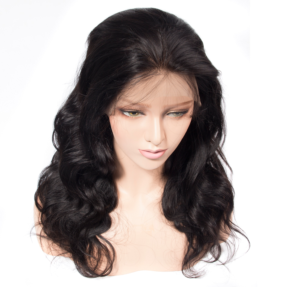 Angie Queen 4*4 Lace Closure Wigs Brazilian Body Wave Human Hair Wigs 180% Density Pre-plucked