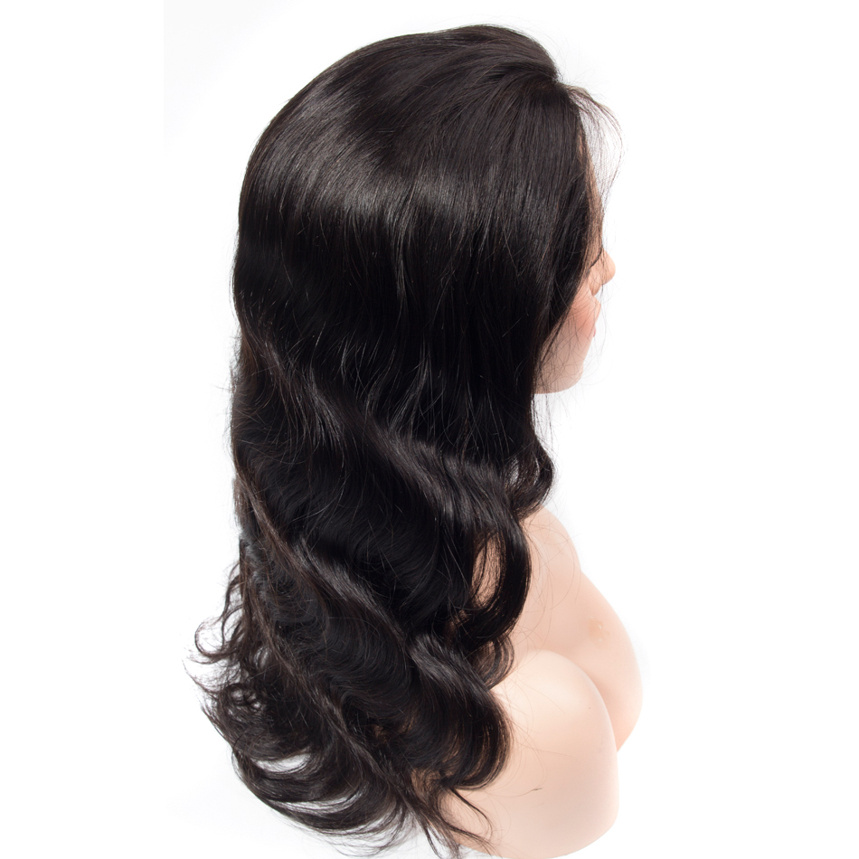 Angie Queen 4*4 Lace Closure Wigs Brazilian Body Wave Human Hair Wigs 180% Density Pre-plucked