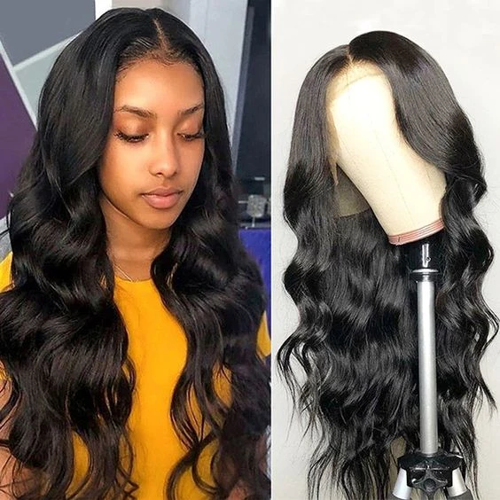 Angie Queen 13x4 T Part Lace Front Wigs Brazilian Body Wave Human Hair Wigs 180% Density Pre-plucked