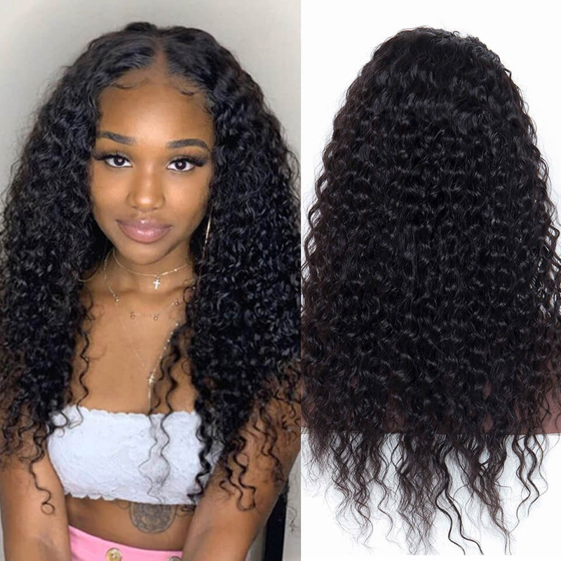 Angie Queen 13x4 T Part Lace Front Wigs Malaysian Deep Wave Human Hair Wigs 180% Density Pre-plucked