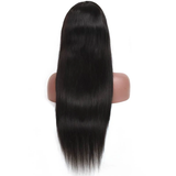 AngieQueen 13x4 T Part Lace Front Wigs Peruvian Silky Straight Human Hair Wigs 180% Density Pre-plucked