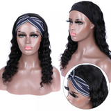 AngieQueen Loose Deep  Wave Human Hair Wig Glueless Wig Brazilian Virgin Hair Machine Made Headband Wig 180% Density