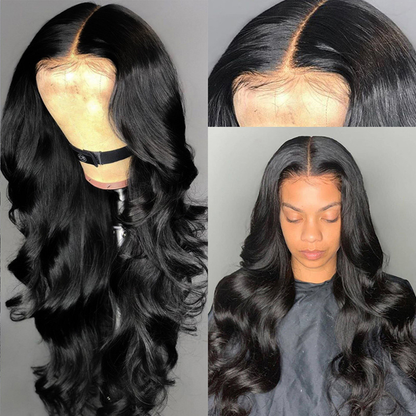Angie Queen 13x4 Lace Front Wigs Indian Body Wave Human Hair Wigs 180% Density Pre-plucked