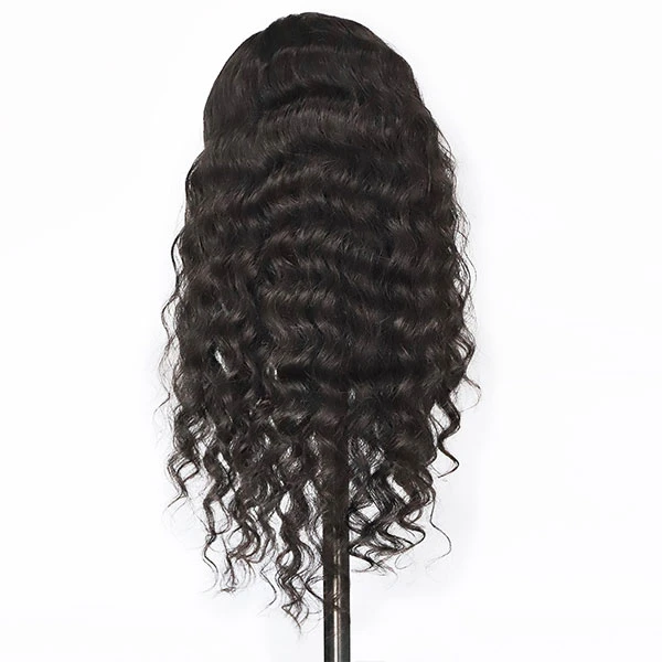 Angie Queen 13x4 Lace Front Wigs Peruvian Loose Deep Wave Human Hair Wigs 180% Density Pre-plucked