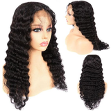 Angie Queen 4*4 Lace Closure Wigs Brazilian Deep Wave Human Hair Wigs 180% Density Pre-plucked